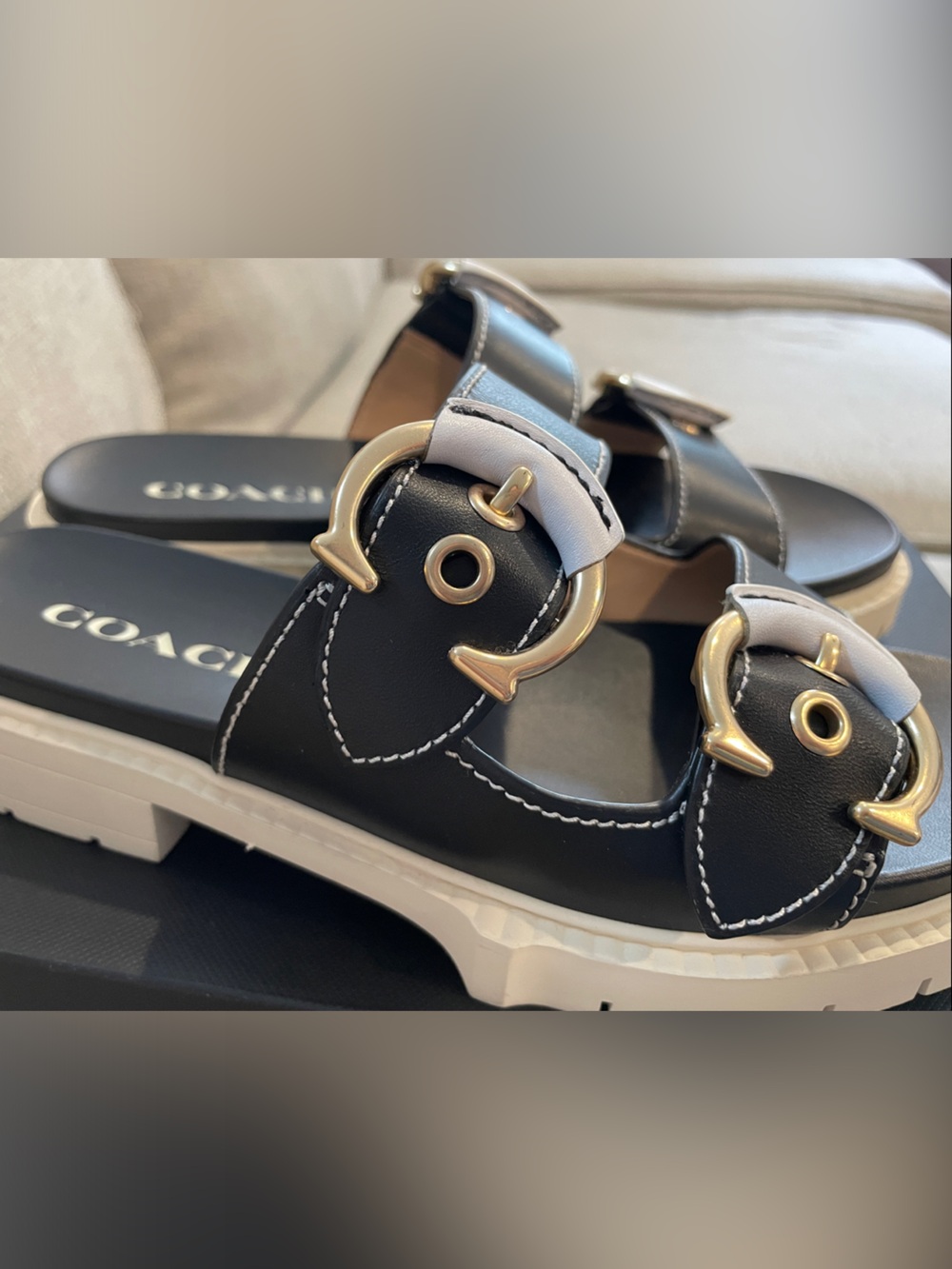 Coach Piper Leather Sandal - Picture 9 of 14